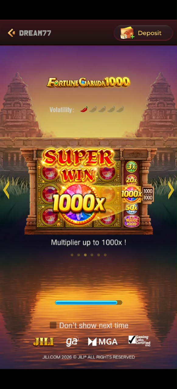 Dream 77 Rewards Screen